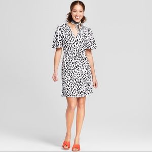 A New Day Black+White Printed Shift Dress